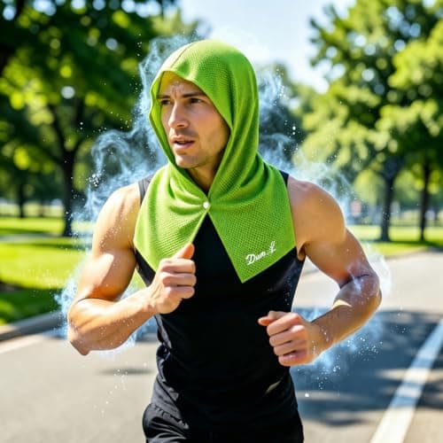 TODUNLAN 3 pcs Cooling Hoodie Towel - Instant Evaporative Chilly Head Towel, Hooded Cooling Towel for Hard Hat, Outdoor Work, Construction, Sports, Hiking, Camping, Migraine — view 5