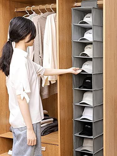 Eyoulife 10-Tier Hanging Shoe Organiser for Wardrobe, Space-Saving Storage — view 4