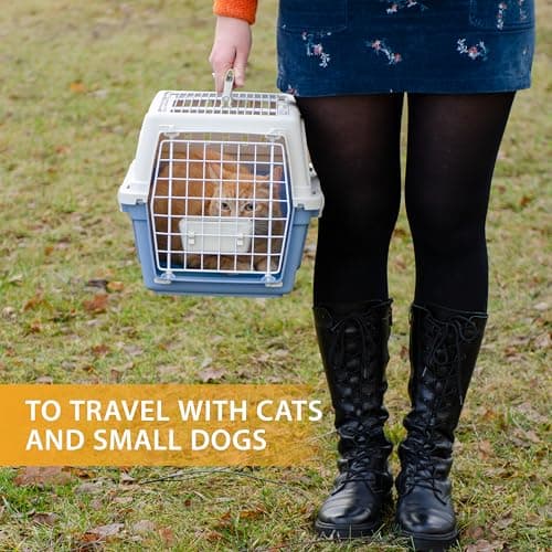 Ferplast Cat Carrier Small Dog Carrier, Double Opening, Secure, Practical, Easy to Clean, Durable Pet Travel Box up to 8 Kg, Includes Cushion, 58 x 37 x h. 32 cm — view 4