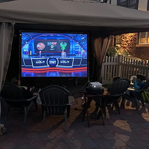 100 Inch Portable Projector Screen with Stand –lejiada Wrinkle-Free Outdoor 16:9 160° View Indoor Projection Screen, Anti-Wind Aluminium Tripod, Front Rear Projection, 10-Year Exchange — view 5