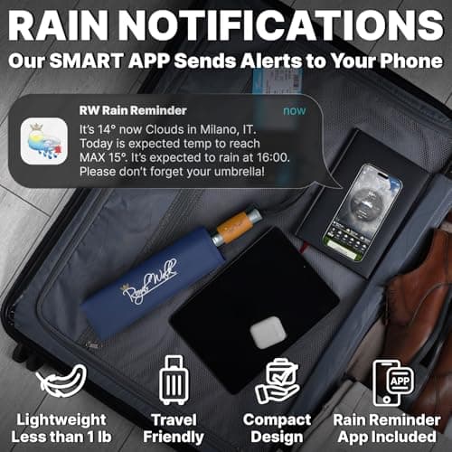 Royal Walk Folding Travel Compact Umbrella Windproof Strong for Men & Women — view 4