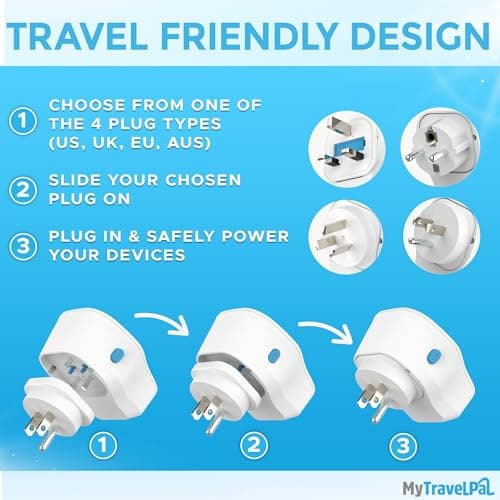 MyTravelPal Universal Travel Adapter 20W PD USB C | UK Safety Standards — view 3