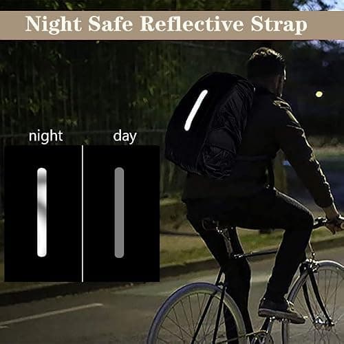 MOPHOEXII 2 Pack Waterproof Rain Cover for Backpack, Backpack Rain Cover with Reflective Strip,Rucksack Rain Cover for Bicycling/Hiking — view 3