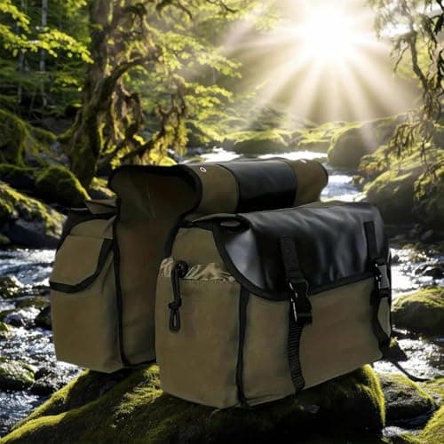 Motorcycle Saddlebags Waterproof Canvas Organizer — view 2