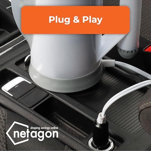 Netagon 12V In-Car Kettle - Portable Travel Electric Tea & Coffee Maker for Caravans, Motorhomes, Boats - Includes Cups, Utensils, and Mounting Bracket - Ideal for Camping & Festivals — view 3