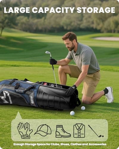OutdoorMaster Golf Travel Bags for Airlines with Wheels and Hard Case Top — view 4