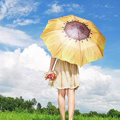 YumSur Windproof Travel Umbrellas - Lightweight Automatic Compact Folding Umbrella Blue Sky Design, Reinforced Canopy, Auto Open/Close, for Men and Women — view 6
