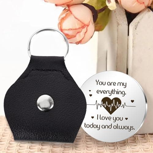 Gifts for Him Birthday Gifts for Men Husband Gifts - Funny Cotton Soft Socks And Double Sided Pocket Hug Token with Leather, Ideas Unique Christmas Wedding Anniversary Valentines New Year Present — view 2