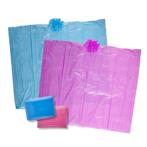 Start and Drive Ltd Poncho Rain Coat Waterproof Plastic Adult Size with Hoods men and women emergency disposable Pocket size Foldable Thin and Strong Hiking Keep Dry (3 pcs Red + 3 pcs Blue) — view 6
