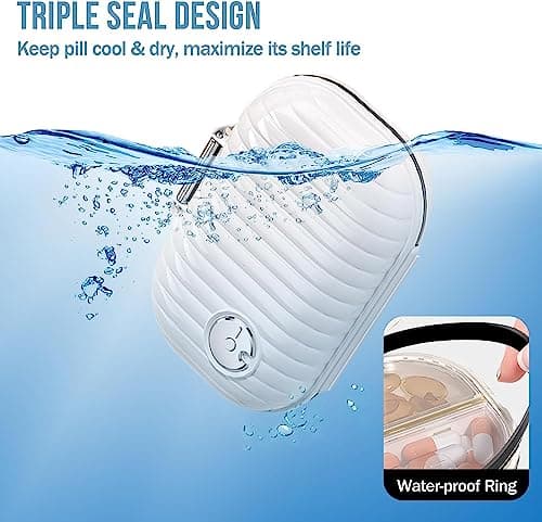 Ptyism 2 Pcs Travel Pill Organiser（Large and Small） Portable Pill Box丨Pill Box Travel，Small Tablet Box Medicine for Travelling，Storage of Vitamins and Daily use etc — view 5