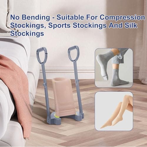 Fanwer Compression Sock Aid Device - Sock Aids for Compression Stocking - Helper Device for Putting on Hosiery - Regular Size 2024 Design — view 4