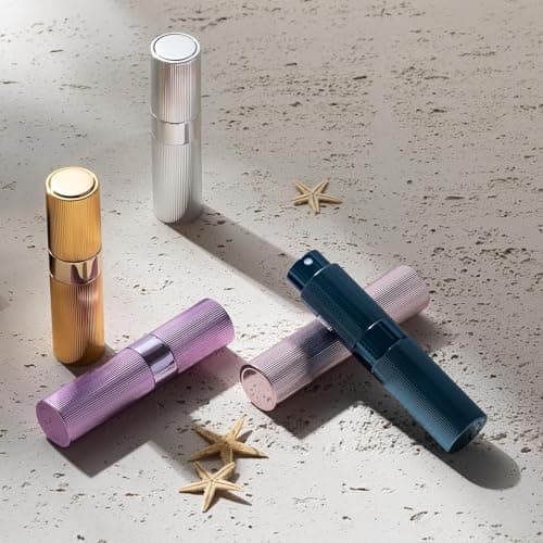 Toureal Travel Perfume Atomiser Refillable, 3Pcs Pinstripe Spray Bottle — view 2