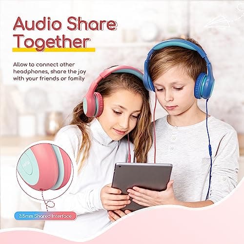 EarFun Kids Headphones Wired with Mic, 85/94dB Volume Limit — view 6