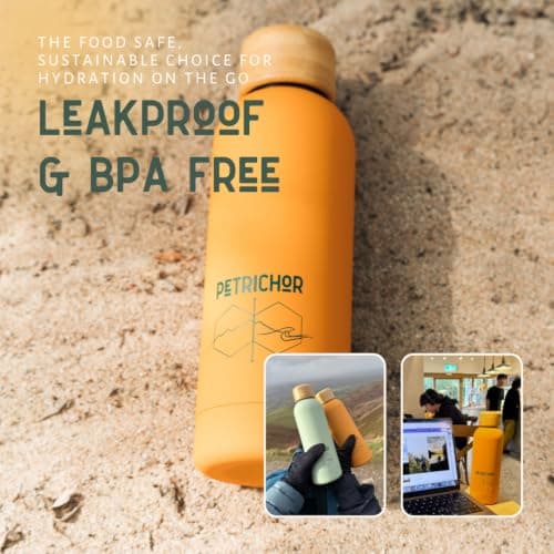 Perevor Sunset Gold 500ml Water Bottle - Insulated Stainless Steel flask — view 5