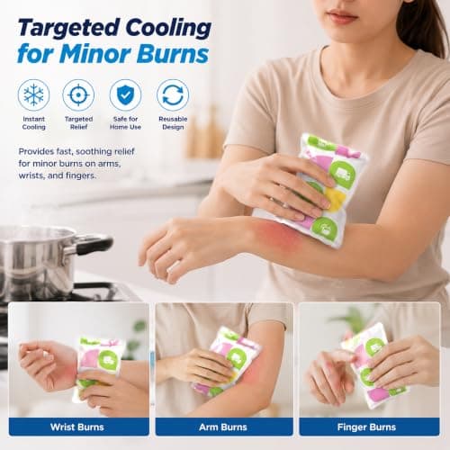 World-BIO Reusable Ice Packs for Injuries, Water Activated Gel Cold Packs for Knee Ankle Neck Pain Relief, Small Expandable Cold Compress for Swelling Sports Surgery Recovery, 4.9" x 3.7", 20 Pack — view 6