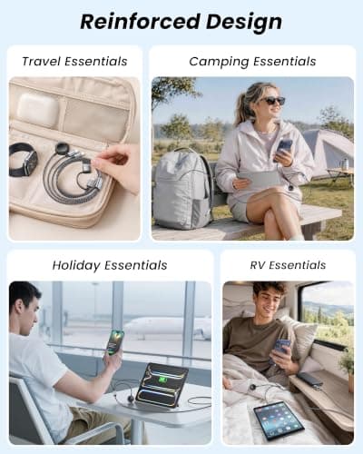 Upgraded 3 in 2 Apple Watch Charger iPhone Charger Cable Travel Essentials — view 6