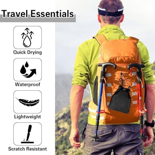 vsshe Travel Soap Bag, Waterproof and Leakproof Soap Travel Storage Bag, Quick Dry Soap Bag, Portable Sealed Storage Bag with Soap Foaming Bag and Carabiner for Travel, Camping, Outdoor (Black) — view 4