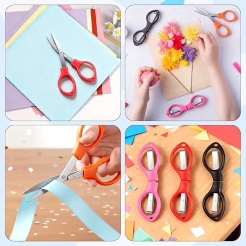 4Pcs Portable Mini Travel Scissors, Folding Scissors, Small Stainless Steel Foldable Scissor, Foldable Pocket Scissor for Home, Paper Cutting, School, Campin and Office — view 6