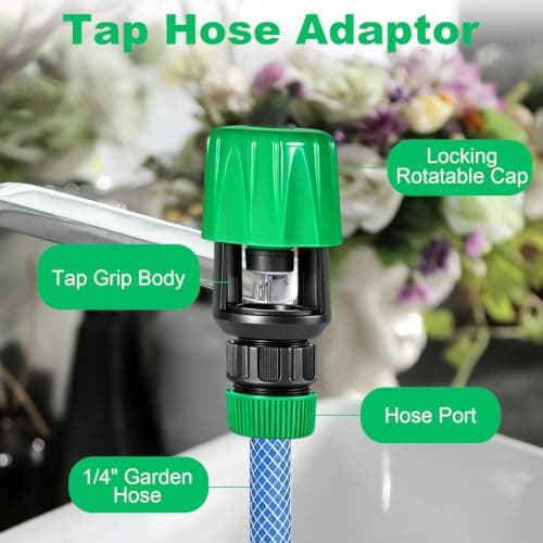 2 Pack Kitchen Tap Hose Connector Mixer Tap to Garden Hose Pipe Adapter — view 6
