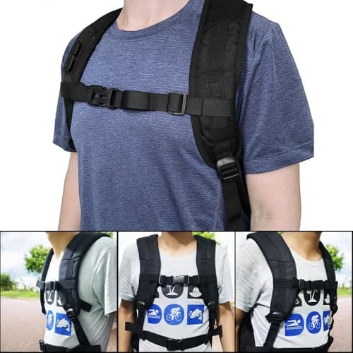 2 Pieces Backpack Strap, Adjustable Rucksack Chest Straps with Clips — view 5