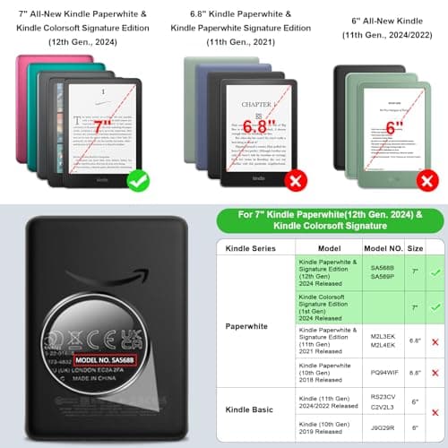 FINTIE Case for 7" Kindle Paperwhite 12th Gen 2024 & Kindle Colorsoft — view 2