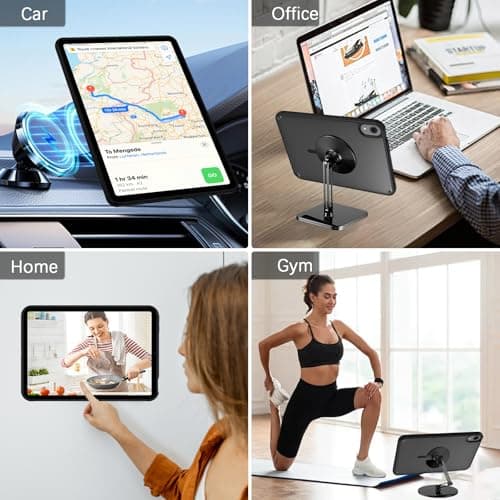 BENTOBEN Magnetic Case for iPad mini 7 A17 Pro 2024/iPad mini 6 2021 8.3 Inch, Translucent Matte Back Military Grade Protection Lightweight Shockproof Cover for iPad mini 7th/6th Generation, Black — view 4