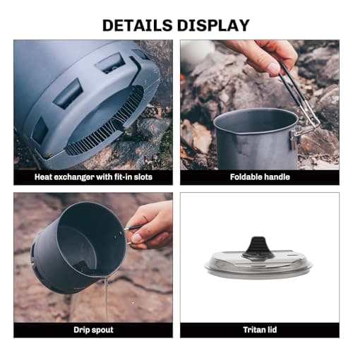 Fire-Maple G2 Petrel 750ml Ultralight Camping Pot Heat Exchanger (184.5g) — view 5