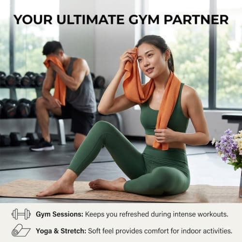 Reusable Microfibre Cooling Towel with Storage Bottle, Orange, 1 Piece — view 6