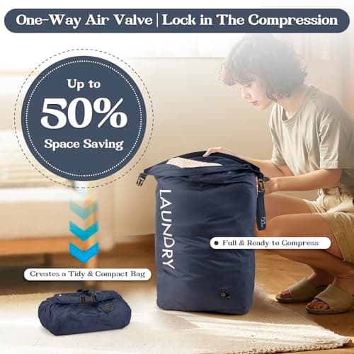 CANBOX Travel Laundry Bag, Vacuum Compression Dirty Clothes Travel Bag — view 4