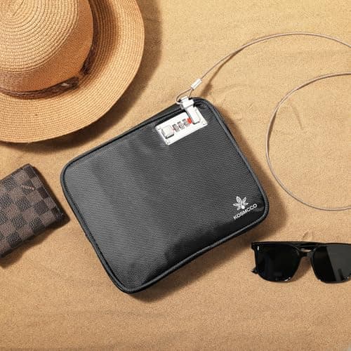 KOSMCCO Anti-Theft Locking Beach Bag, 9x7.5-inch Portable Beach Safe for Securing Your Valuables and Phone – Black — view 2