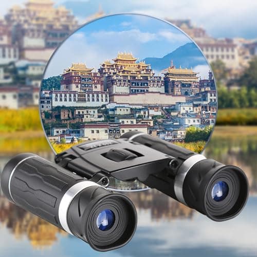 Mini Binoculars 10x22, Compact Binoculars for Adults Children Teenagers Waterproof Foldable Binoculars with Carry Bag for Bird Watching, Hiking, Hunting, Sightseeing — view 6