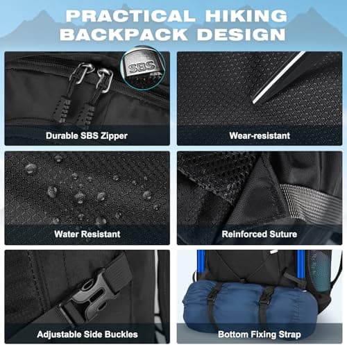 RAINSMORE Hiking Backpack 40L Foldable Lightweight — view 5
