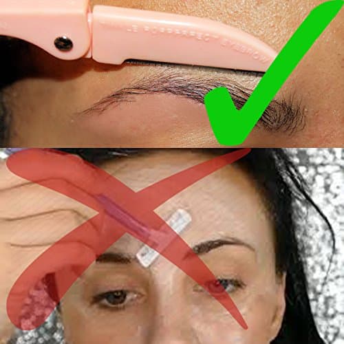 Glamza 2 Pack Eyebrow Brow Shaper Razor & Dermaplaning Safe Painless Portable Women's Shaver Trimmer Tool Grooming Kit — view 5