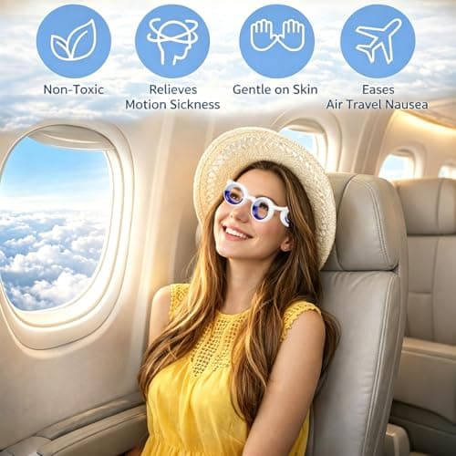 FWYDRJZC Motion Sickness Glasses for Travel – Anti Nausea Dizziness Relief Eyewear for Car, Boat & Air, Portable Glasses for Adults & Kids — view 3