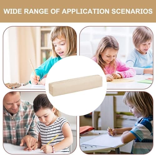 Slim Pu Leather Pencil Case Pouch, Small Pencil Bag with Zipper — view 4