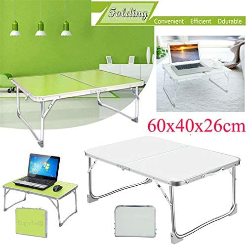 SK Store Small Folding Table Trestle Table Indoor & Outdoor for Camping Picnic Garden Kitchen Catering Party Market Event Buffet Dining BBQ, 60x40x26cm, White — view 6