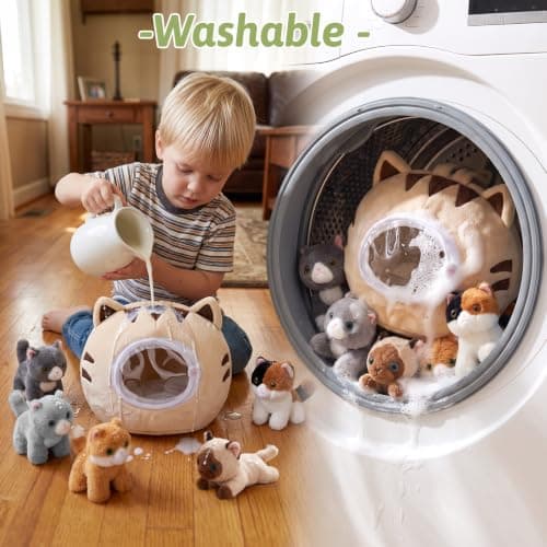 OUOZZZ Cat Plush Teddy Set, Cat Toys for Kids with Carrier Bag & Mat — view 4