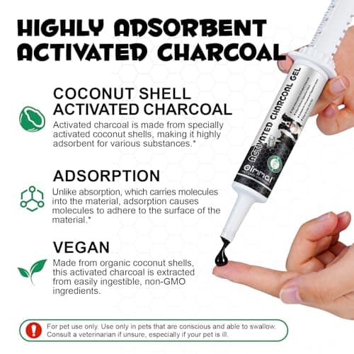 Activated Charcoal for Dogs & Cats | Dog First Aid Kit Essential | Emergency Rescue Remedy| Ready-to-Use Paste (1 Tube (1 FL.OZ)) — view 5