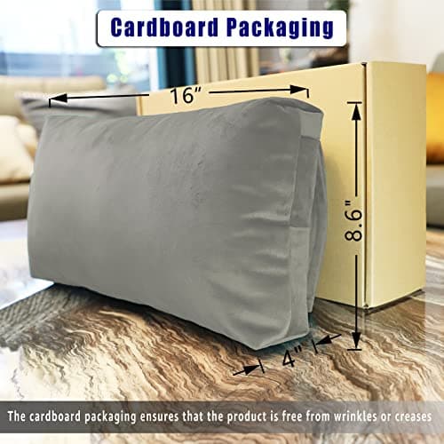 AmazeCov Non-Slip Head Pillow for Recliners - Neck Support Cushion with Velvet Cover for Pain Relief at Home, Office and Travel (Light Gray) — view 2