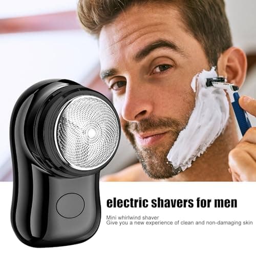 Electric Razor for Men - Portable Electric Shaver with Soft Net, Type-C Charging | Beard Trimmer Face Shaver | Travel-Friendly Design for Business & Family Trips | Men's Grooming — view 2