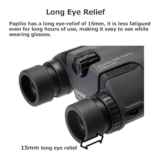 Pentax Papilio II 8.5x21 Compact Binoculars for Bird Watching, Traveling, Sports and Theater 50 cm Close-Up Viewing for Museums Bright and Clear By Fully-Multi Coated, Bak4 Prism and Aspherical Lens, PapiloⅡ 8.5x21 — view 5
