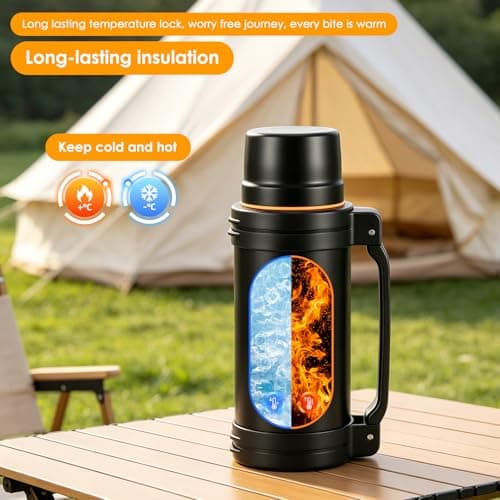 Kinberry 2L Large Flask, Keeps Drinks Hot & Cold for Travel & Camping — view 2