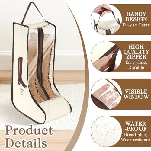 AOZUO 2 Set Boot Storage Bag, Portable Boots Protector Bag — view 2