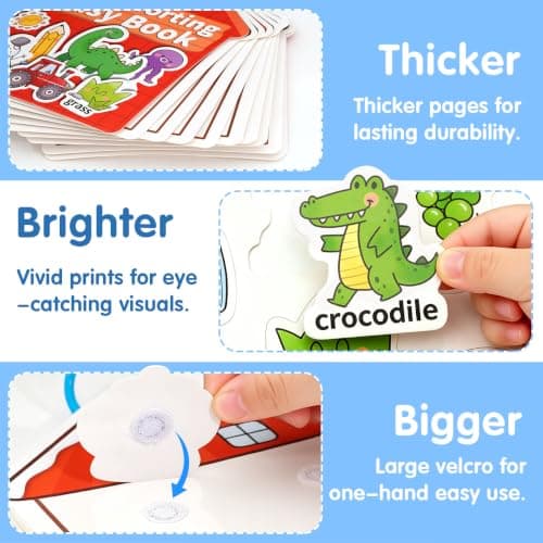 MUONE Montessori Busy Book Colour Sorting Toys for Toddlers 2-3 Years — view 6