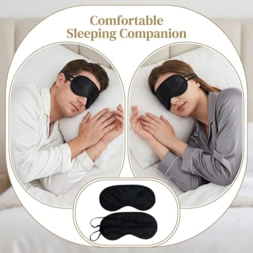 20 Pack Eye Mask for Sleeping, Blindfold Eye Shade Cover, Light-Blackout Breathable Sleep Masks, Soft Comfortable Blindfolds for Games Travel, On The Plane, Lunch Break and Camping Usage Black — view 4