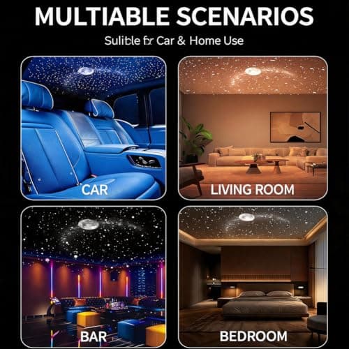 2 in 1 USB Powered 5D Holographic Night Light Projector,HD Dynamic Galaxy Star Lamp with 3 6 12 24 Projection Slides,360 Adjustable Decor Light for Kids Bedroom Travel Gift — view 4