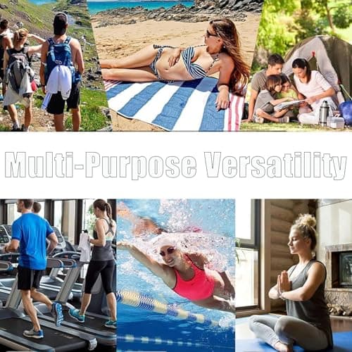 Hcnjn Magnet Towels for Surfers, Outdoor Magnetic Bath Towel, Oversized 75X30 Lightweight Thin Beach Towel, Quick Dry Sand-Free Coral Fleece with Strand Magnetic Magnet Corners (GREEN) — view 6
