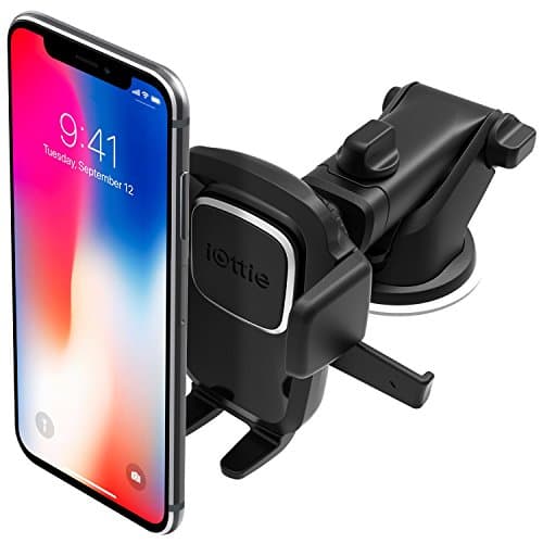 iOttie Easy One Touch Classic Car Phone Holder for Dashboard & Windscreen – Universal Mount with One-Touch Lock, Adjustable Arm, Strong Suction – Fits iPhone, Samsung & Smartphones