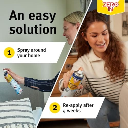 Zero In Bed Bug & Dust Mite Killer – Bed Bug Spray for Mattress, Bed Frames & Furnishings - Fast-Acting Aerosol Surface Treatment for Immediate Results - Prevents Allergies - 300ml Multi Packs X3 — view 6