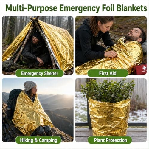 Emergency Blanket Foil Mylar Thermal Blankets for Outdoor Survival — view 6